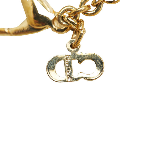ディオール ロゴ ネックレス ゴールド メッキ レディース Dior 【中古】