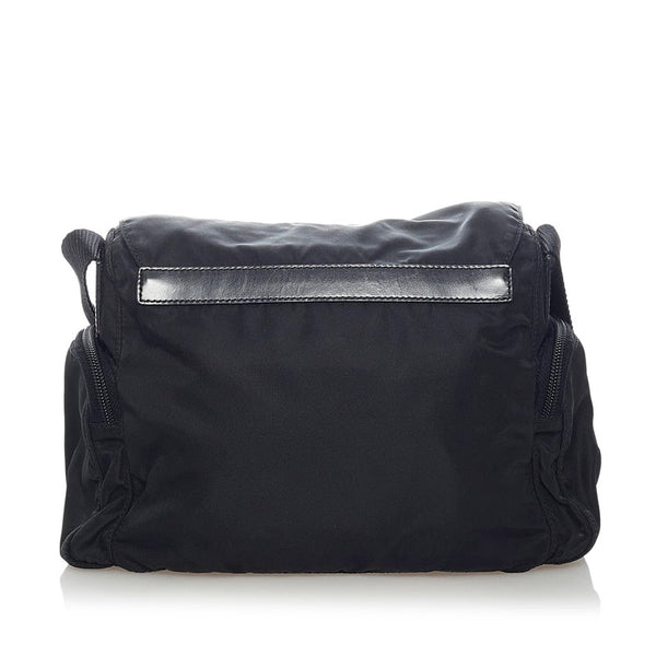 プラダ 斜め掛け ショルダーバッグ ブラック ナイロン レザー レディース PRADA 【中古】