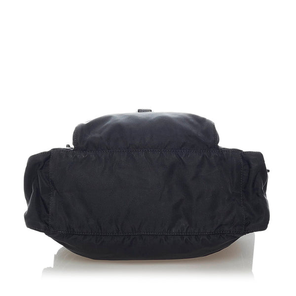 プラダ 斜め掛け ショルダーバッグ ブラック ナイロン レザー レディース PRADA 【中古】