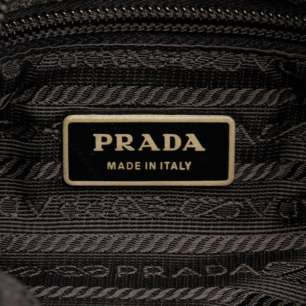 プラダ 斜め掛け ショルダーバッグ ブラック ナイロン レザー レディース PRADA 【中古】