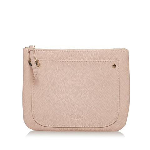 クロエ ノベルティ コスメポーチ ピンク 合成皮革 レディース Chloe 【中古】