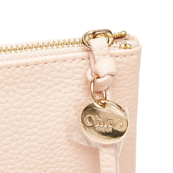 クロエ ノベルティ コスメポーチ ピンク 合成皮革 レディース Chloe 【中古】