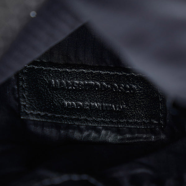 サンローラン 斜め掛け ショルダーバッグ  ブラック キャンバス レザー メンズ SAINT LAURENT 【中古】