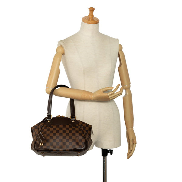 ルイ ヴィトン ダミエ ヴェローナ PM ハンドバッグ N41117 エベヌ ブラウン PVC レザー レディース LOUIS VUITTON 【中古】