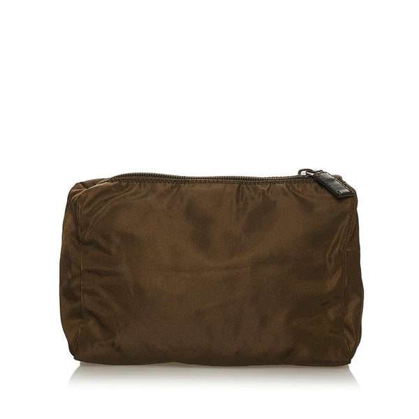 プラダ カーキ ナイロン ポーチ レディース PRADA 【中古】