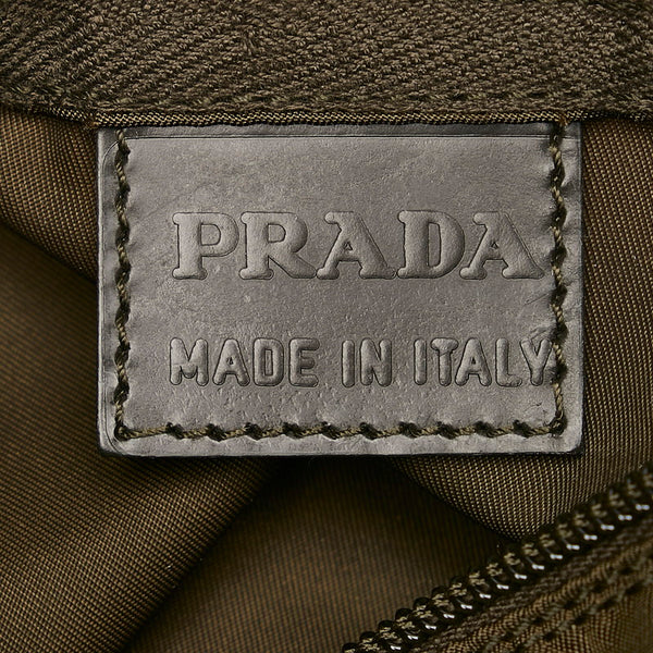 プラダ カーキ ナイロン ポーチ レディース PRADA 【中古】