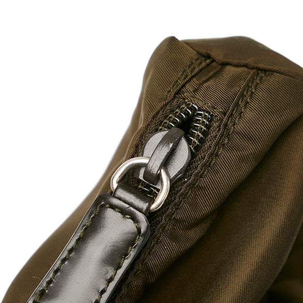 プラダ カーキ ナイロン ポーチ レディース PRADA 【中古】