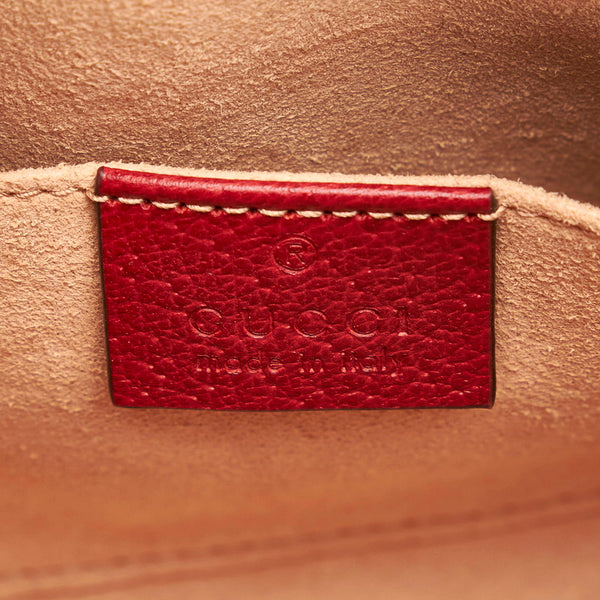 グッチ GGフローラ オフィディア  斜め掛け ショルダーバッグ 517350 レッド ベージュ PVC レザー レディース GUCCI 【中古】