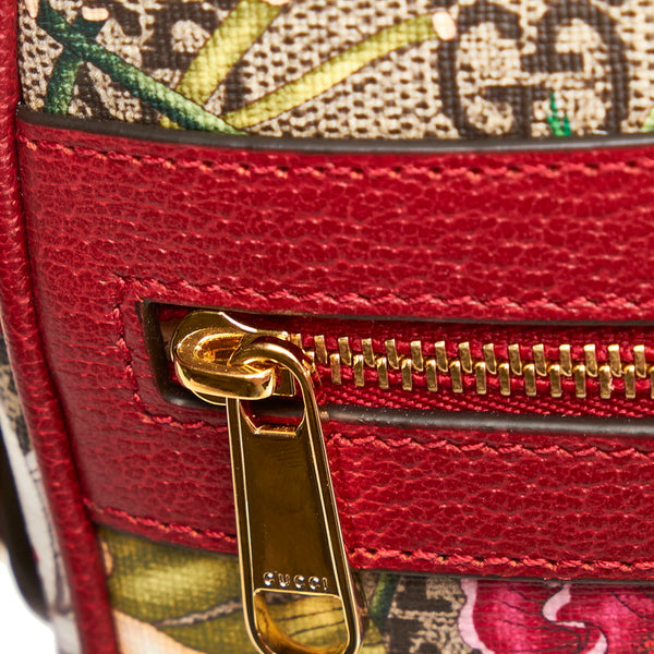 グッチ GGフローラ オフィディア  斜め掛け ショルダーバッグ 517350 レッド ベージュ PVC レザー レディース GUCCI 【中古】