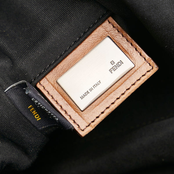 フェンディ ズッカ 斜め掛け ショルダーバッグ 7VA148 ブラウン キャンバス レザー レディース FENDI 【中古】
