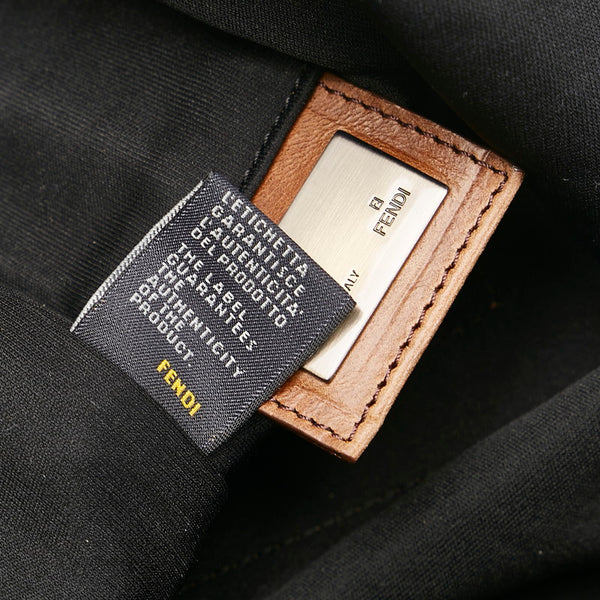 フェンディ ズッカ 斜め掛け ショルダーバッグ 7VA148 ブラウン キャンバス レザー レディース FENDI 【中古】