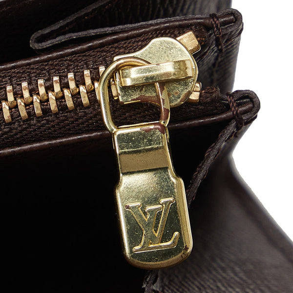 ルイ ヴィトン ダミエ ポルトフォイユ サラ 長財布 N61734 ブラウン PVC レザー レディース LOUIS VUITTON 【中古】