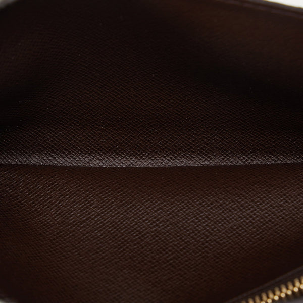 ルイ ヴィトン ダミエ ポルトフォイユ サラ 長財布 N61734 ブラウン PVC レザー レディース LOUIS VUITTON 【中古】