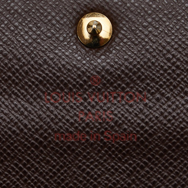 ルイ ヴィトン ダミエ ポルトフォイユ サラ 長財布 N61734 ブラウン PVC レザー レディース LOUIS VUITTON 【中古】