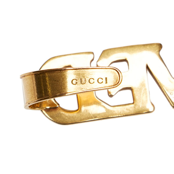 グッチ パームカフ LOVED パール 真鍮 ゴールド メッキ レディース GUCCI 【中古】