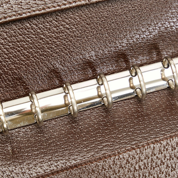 グッチ GGキャンバス 手帳カバー 115240 ベージュ ブラウン キャンバス レザー レディース GUCCI 【中古】