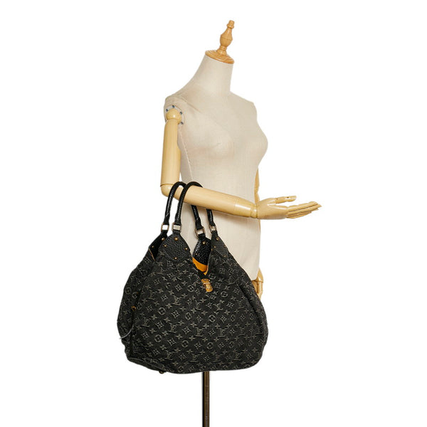 ルイ ヴィトン モノグラム デニムXL ハンドバッグ M95510 ノワール デニム レザー レディース LOUIS VUITTON 【中古】