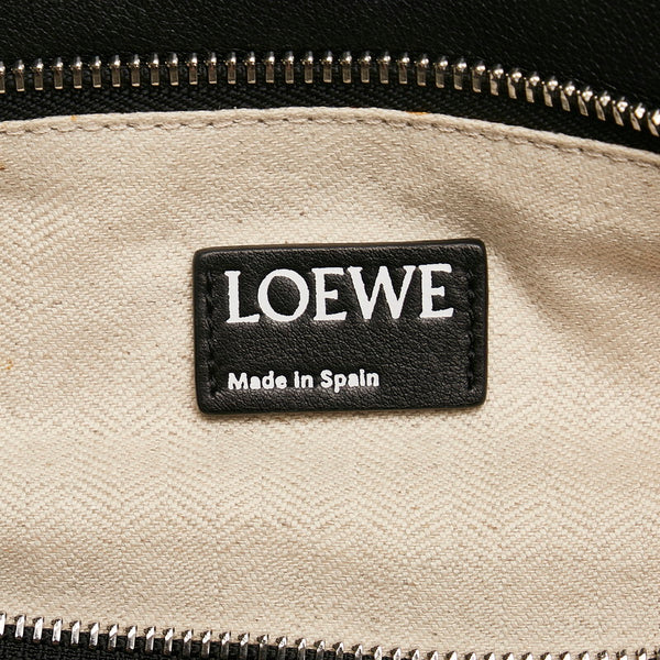 ロエベ ミディアム パズルバッグ ハンドバッグ ショルダーバッグ 2WAY ブラック レザー レディース LOEWE 【中古】