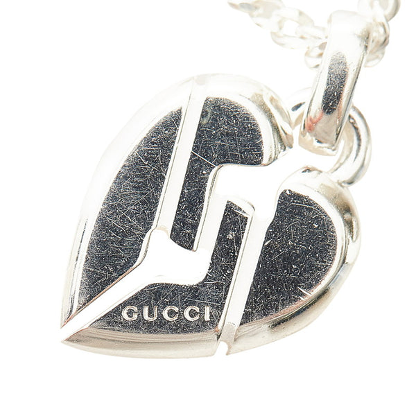 グッチ ノットハート ペンダント ネックレス 313463 J8400 シルバー スターリングシルバー レディース GUCCI 【中古】