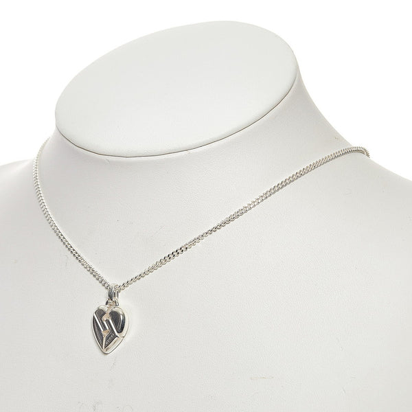 グッチ ノットハート ペンダント ネックレス 313463 J8400 シルバー スターリングシルバー レディース GUCCI 【中古】