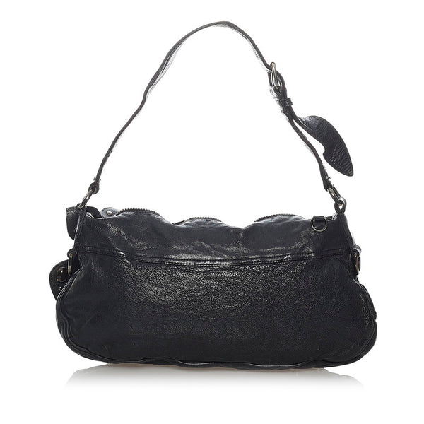 ミュウミュウ ブラック レザー ワンショルダー レディース MIUMIU 【中古】