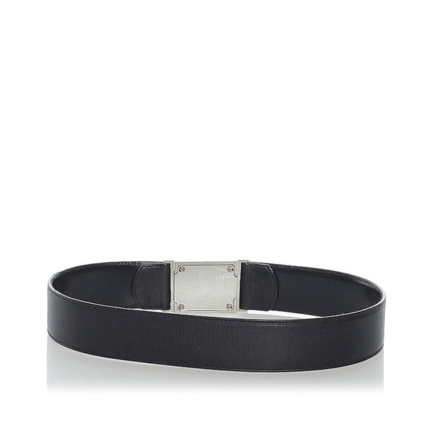 シャネル ココマーク ブラック レザー ベルト レディース CHANEL 【中古】