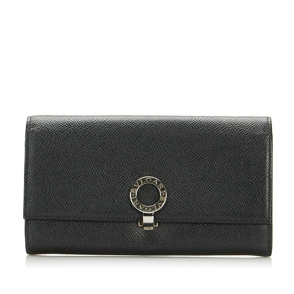 ブルガリ ブルガリブルガリ 長財布 30414 ブラック レザー レディース BVLGARI 【中古】