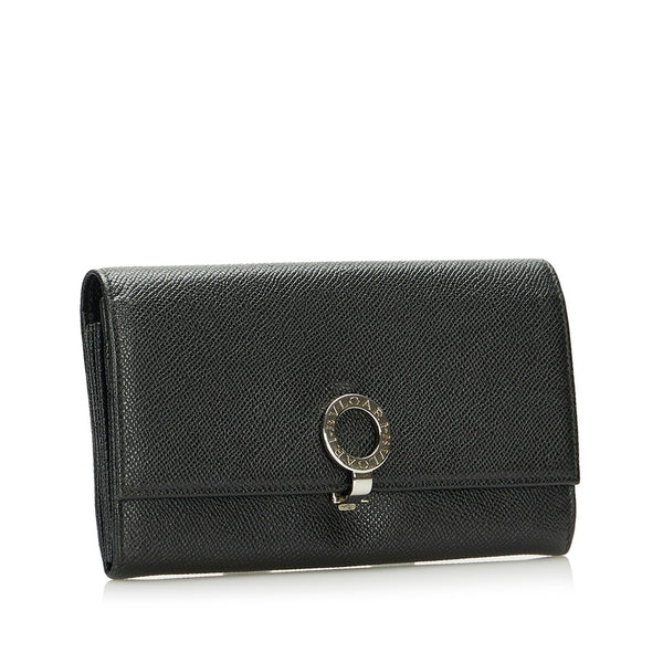 ブルガリ ブルガリブルガリ 長財布 30414 ブラック レザー レディース BVLGARI 【中古】