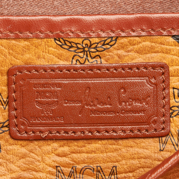 エム シー エム ヴィセトス ロゴグラム 斜め掛け ショルダーバッグ ブラウン PVC レザー レディース MCM 【中古】