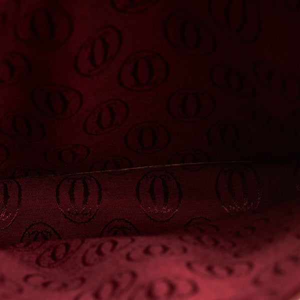 カルティエ マストライン 斜め掛け ショルダーバッグ ボルドー レザー レディース CARTIER 【中古】