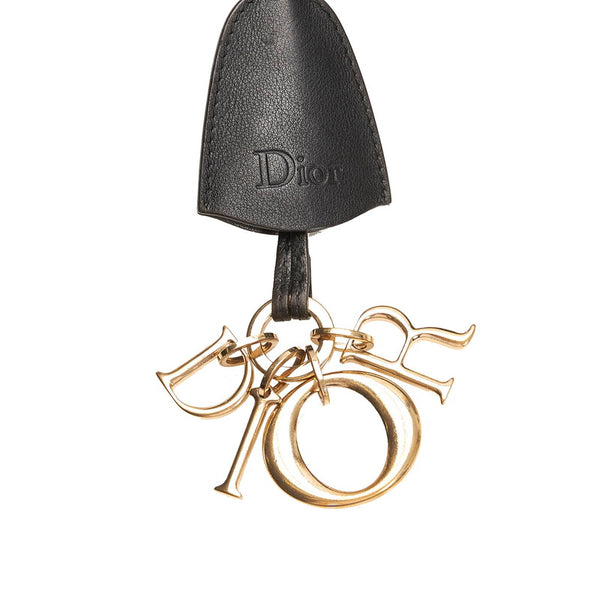 ディオール チェーン ショルダーバッグ  ブラック レザー レディース Dior 【中古】