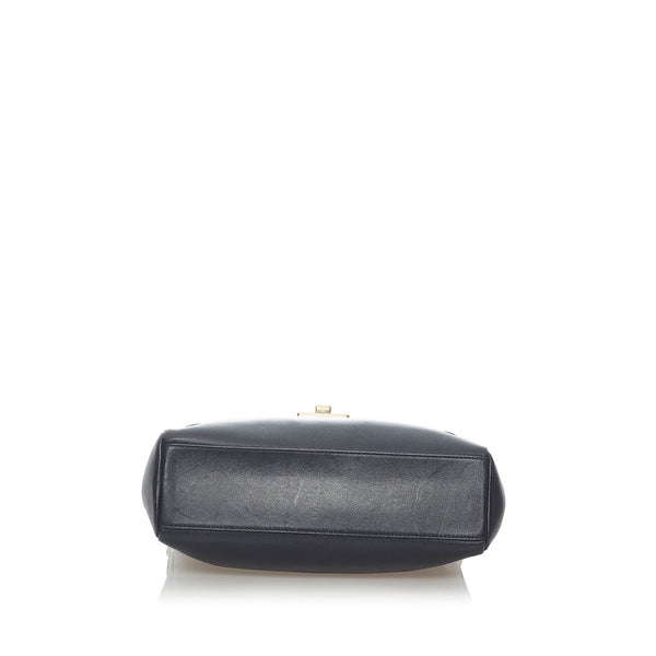 ディオール チェーン ショルダーバッグ  ブラック レザー レディース Dior 【中古】