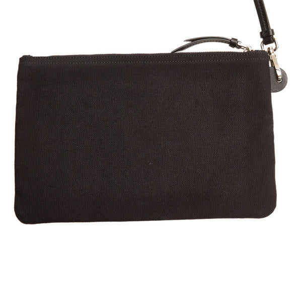 プラダ カナパ  レーシングロゴ トートバッグ 1BG220 ホワイト キャンバス レザー メンズ PRADA 【中古】