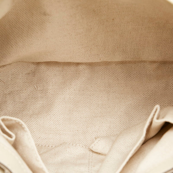 グッチ バンブー ハンドバッグショルダーバッグ 2WAY 336032 ホワイト レザー レディース GUCCI 【中古】