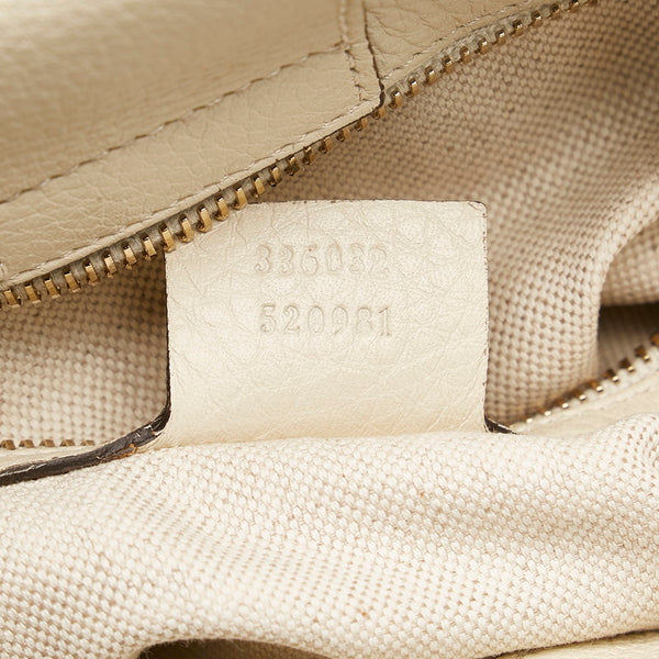 グッチ バンブー ハンドバッグショルダーバッグ 2WAY 336032 ホワイト レザー レディース GUCCI 【中古】