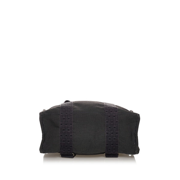 エルメス エールライン アド リュック・デイパック グレー キャンバス レディース HERMES 【中古】