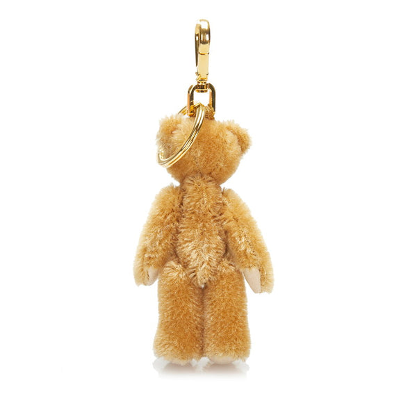 プラダ ベアー クマ 熊 TEDDY テディ  キーホルダー キーリング バッグチャーム 1TO001 ナチュラル ブラウン アクリル ポリエステル レディース PRADA 【中古】