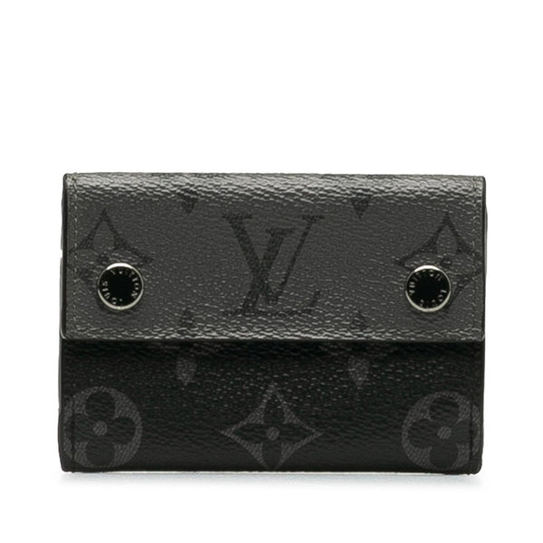 ルイ ヴィトン モノグラム エクリプス ディスカバリー 三つ折り財布 M67630  ブラック PVC レザー メンズ LOUIS VUITTON 【中古】