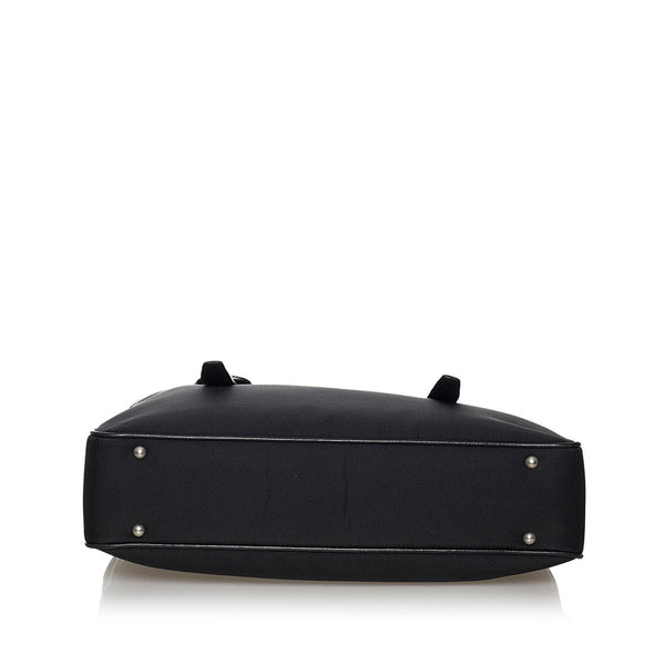 バーバリー ノバチェック ハンドバッグ ブラック キャンバス レザー レディース BURBERRY 【中古】