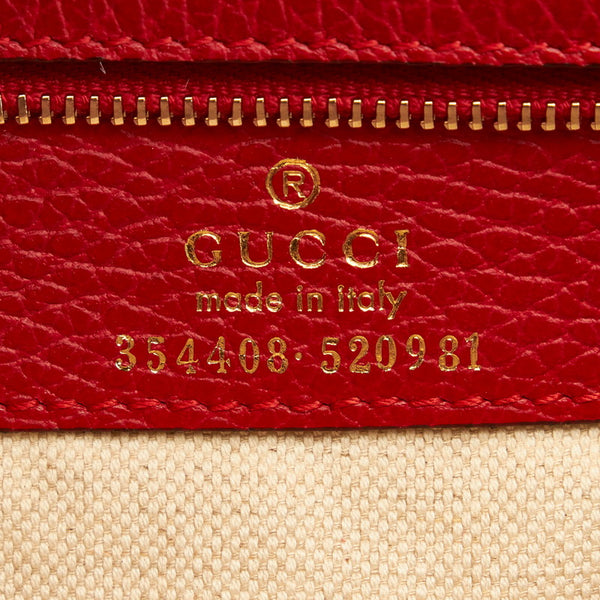 グッチ スウィング トートバッグ 354408 レッド レザー レディース GUCCI 【中古】
