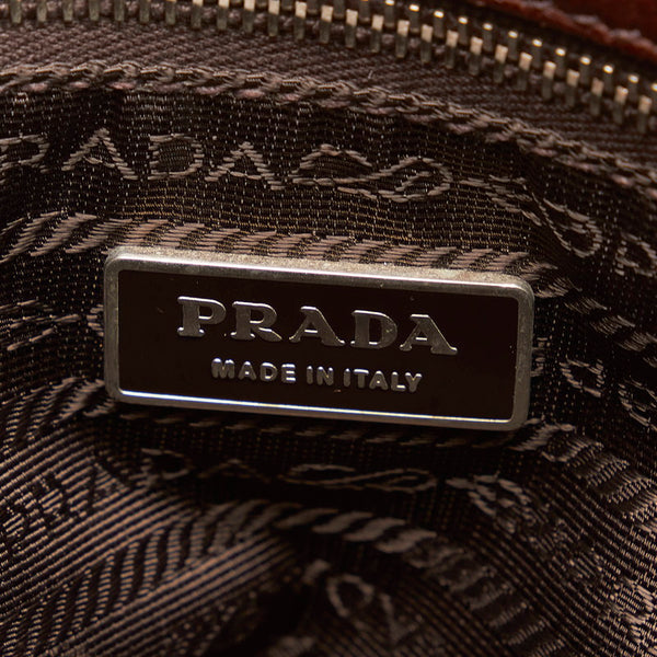 プラダ トートバッグ ブラウン レザー レディース PRADA 【中古】