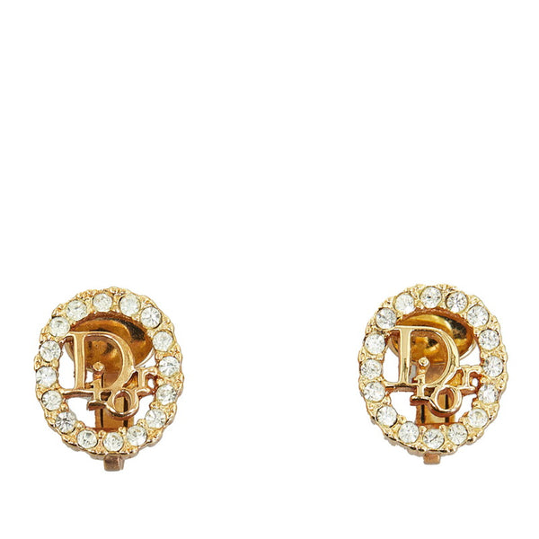 ディオール ロゴ イヤリング ゴールド メッキ レディース Dior 【中古】