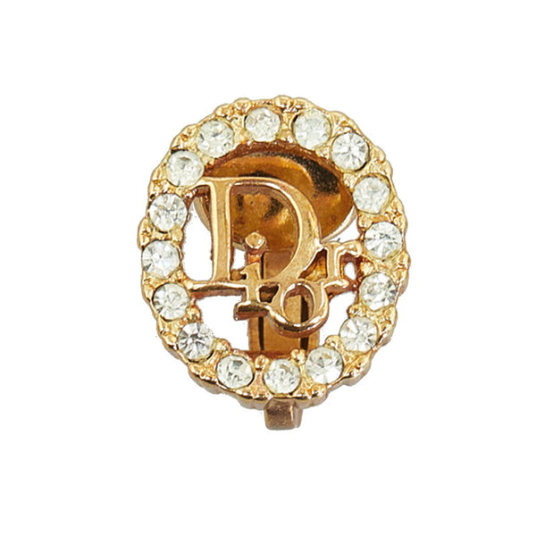 ディオール ロゴ イヤリング ゴールド メッキ レディース Dior 【中古】