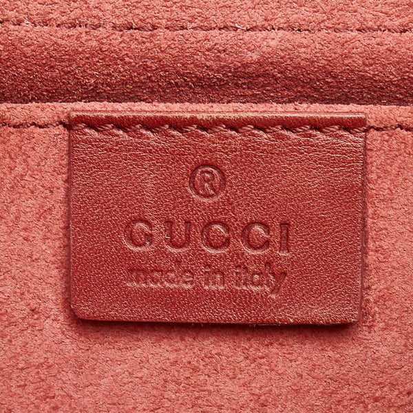 グッチ ハート 95107 ピンク スウェード レザー ショルダーバッグ レディース GUCCI 【中古】