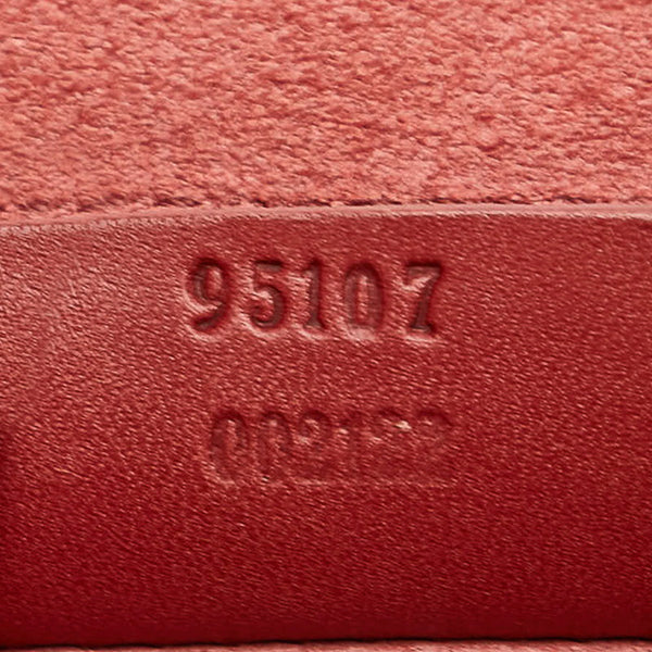 グッチ ハート 95107 ピンク スウェード レザー ショルダーバッグ レディース GUCCI 【中古】