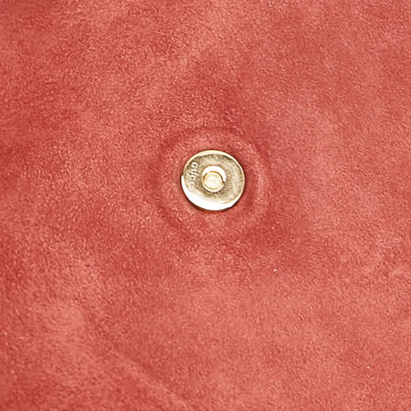 グッチ ハート 95107 ピンク スウェード レザー ショルダーバッグ レディース GUCCI 【中古】