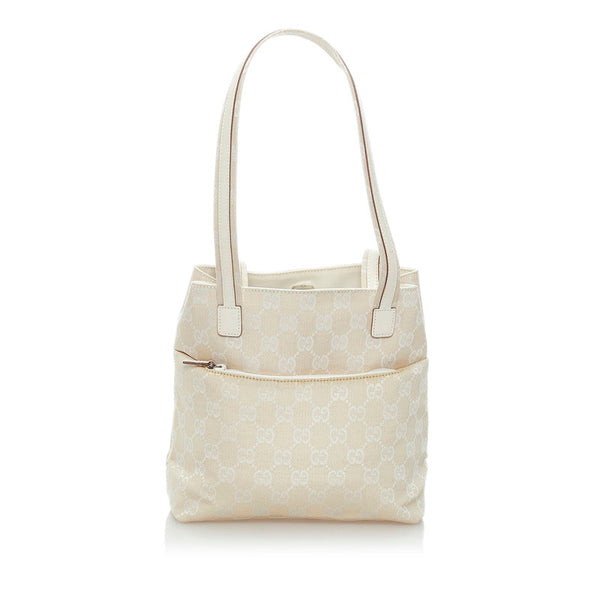グッチ GGキャンバス ハンドバッグ 002 1075 アイボリー ホワイト キャンバス レザー レディース GUCCI 【中古】