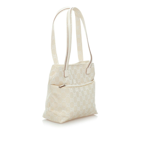 グッチ GGキャンバス ハンドバッグ 002 1075 アイボリー ホワイト キャンバス レザー レディース GUCCI 【中古】