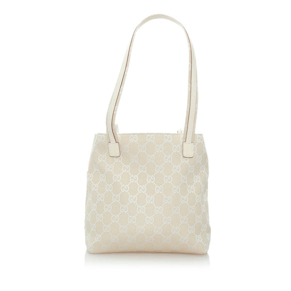 グッチ GGキャンバス ハンドバッグ 002 1075 アイボリー ホワイト キャンバス レザー レディース GUCCI 【中古】