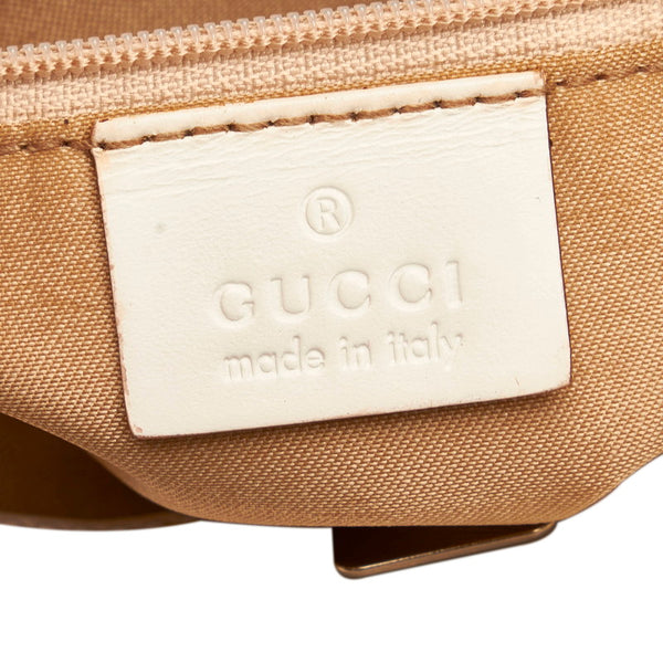 グッチ GGキャンバス ハンドバッグ 002 1075 アイボリー ホワイト キャンバス レザー レディース GUCCI 【中古】